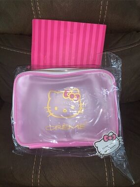 Crème Pink Hello Kitty Clear Cosmetic Bag
